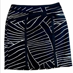 Ann Taylor Black & White Tropical Skirt